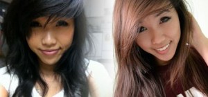 Lightening black hair