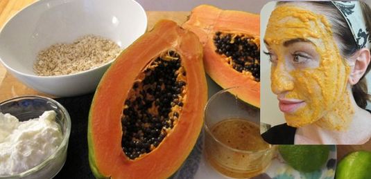 To get rid of large pores on face and nose naturally, apply a papaya face mask