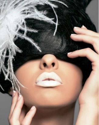 White lip color was fashionable in 1960s